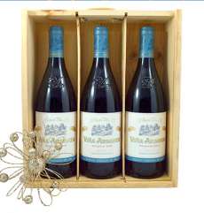 Red wine 3 Viña Ardanza  2015  en caja de madera decorada