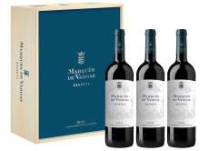 Red wine Marqués de Vargas  - Caja de Madera 3 Botellas -